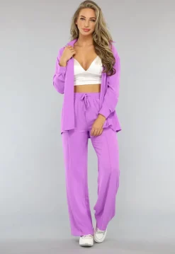 Lila Co Ord Set met Pantalon