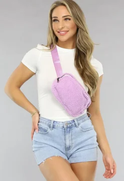 Lila Fluffy Fanny Pack