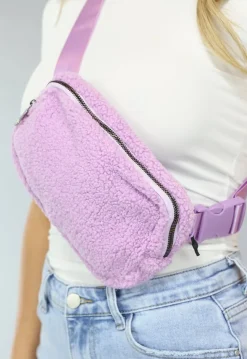 Lila Fluffy Fanny Pack
