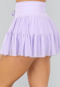 Lila Mesh Skort met Binnenbroekje