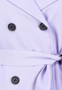 Lila Trenchcoat met Knoopsluiting