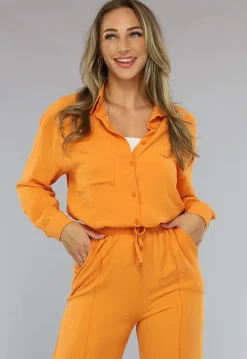 Matchende Set met Blouse in Oranje