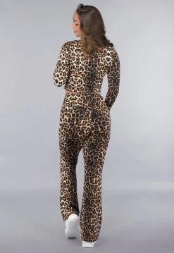 Matching Stretch Flair Set met Lichte Leopard Print