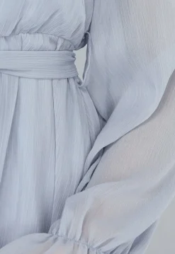Maxi Jurk in Blauw met Ruffles