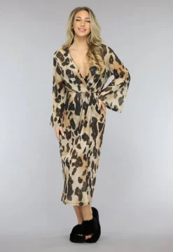 Mesh Leopard Kimono Lang