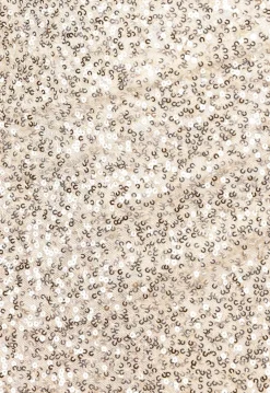 Midi Beige Wikkelrok met Lovertjes