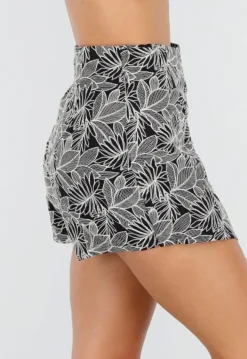 Minirok met All Over Print in Zwart en Beige