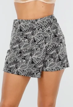 Minirok met All Over Print in Zwart en Beige