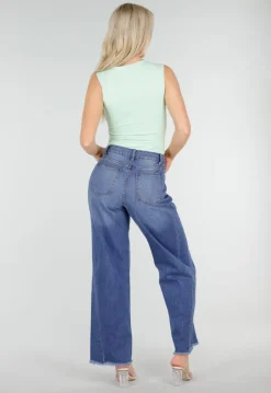 Mintgroene Body met Vierkante Hals en Brede Bandjes