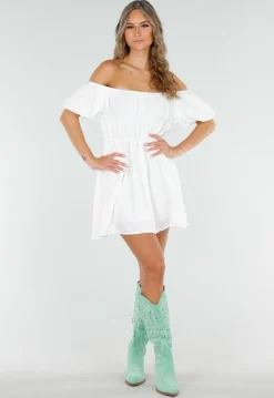 Mintgroene Suèdelook Cowboylaarzen