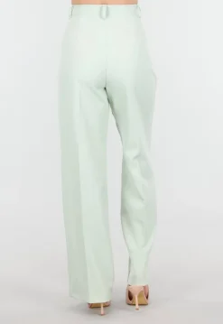Mintgroene Wide Leg Pantalon