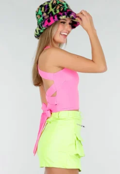 Multicolor Teddy Bucket Hat met Leopardprint