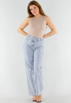 Naadloze Shaping Top in Beige met Hoge Halslijn