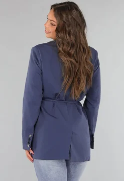Navy Oversized Blazer met Tailleband