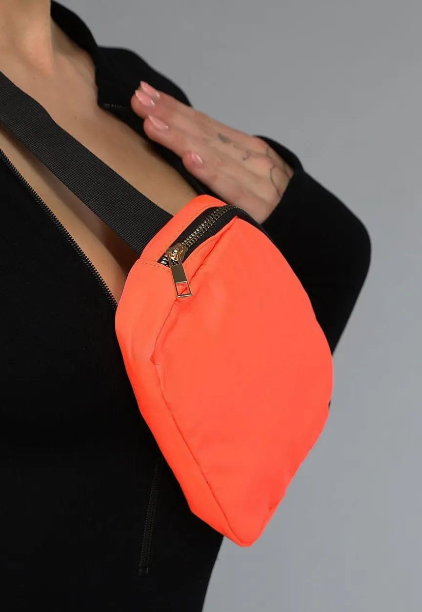 Neon Oranje Festival Tasje met Gespsluiting
