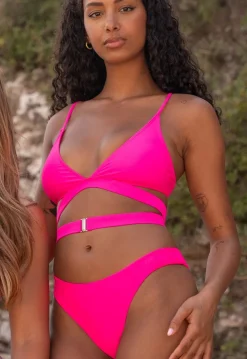 Neon Roze Cheeky Bikini Slip