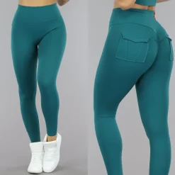 Oase Groene Sport Legging met Scrunch en Steekzakken