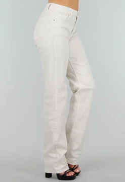 Offwhite Jeansbroek in Tall Fit met Stretch, Straight Leg en Mid Waist