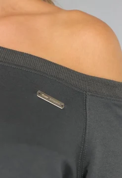 One Shoulder Antraciet Trui
