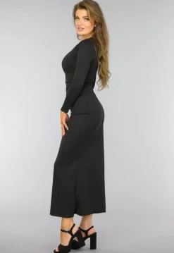 One Shoulder Split Jurk met Ruffles