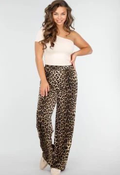 One Shoulder Stretch Crop Top in Beige