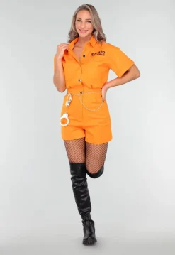 Oranje Boeven Kostuum met Handboeien