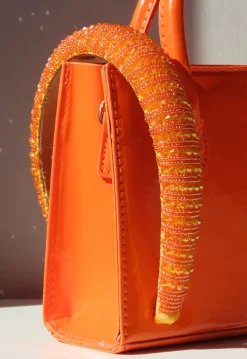 Oranje Haarband met Kraaltjes