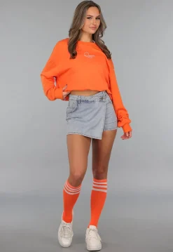 Oranje Koningsdag Sweater Dames met Queen Bae Print