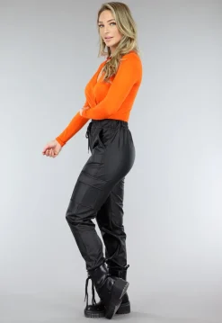 Oranje Longsleeve Basic Body met Overslag