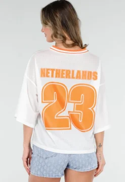 Oranje Netherlands Jersey Top met Nummer