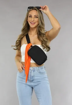 Oranje Ribstof Sjaal met Babylock