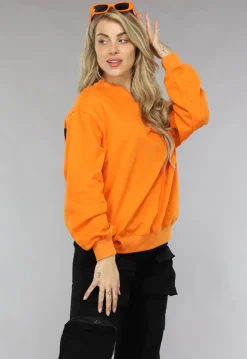 Oranje Zonnebril met Breed Montuur