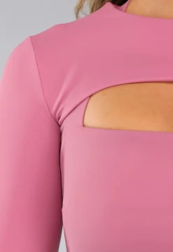 Oudroze Sportieve Bolero met Brede Hals