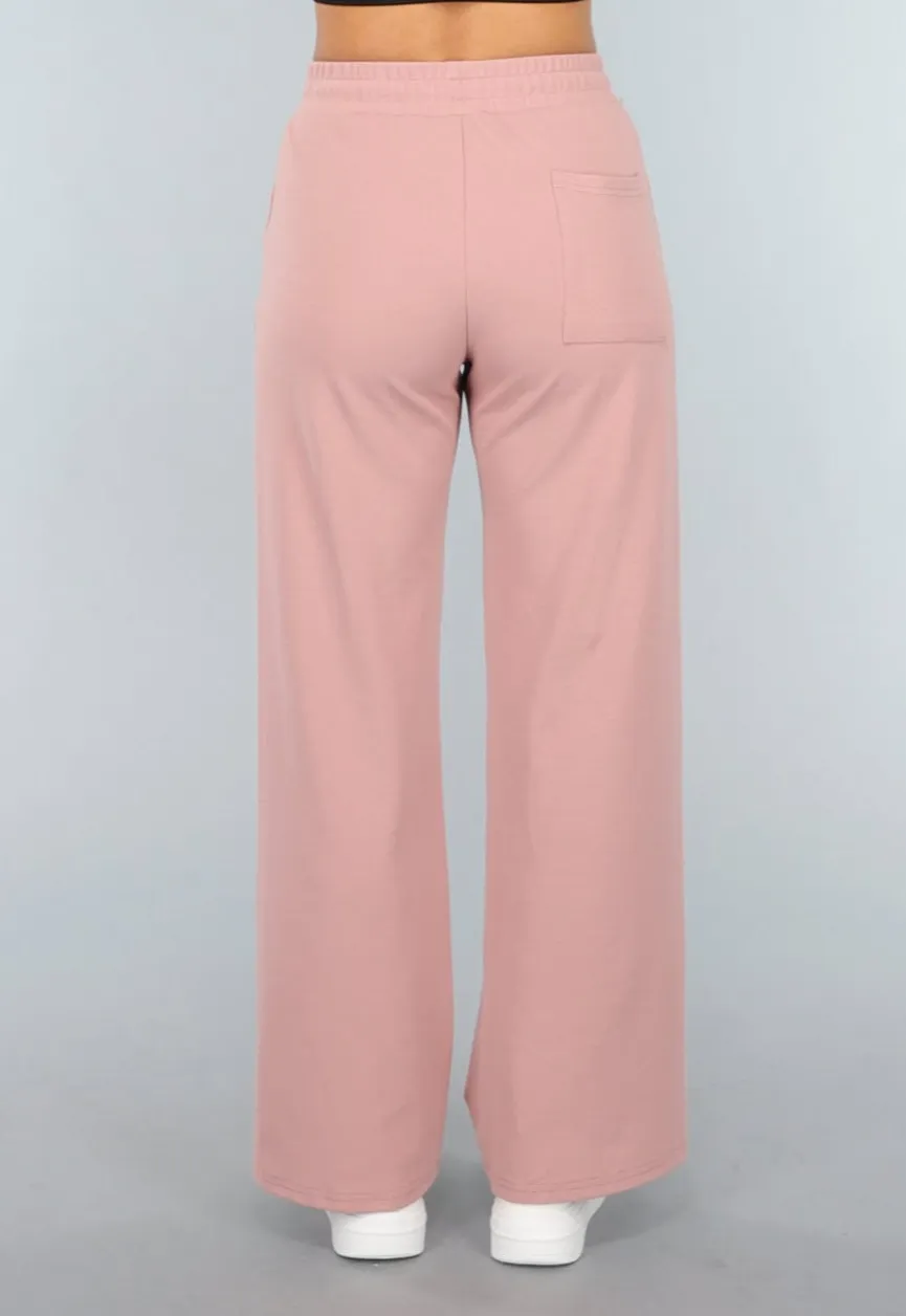Oudroze Wide Leg Lounge Broek