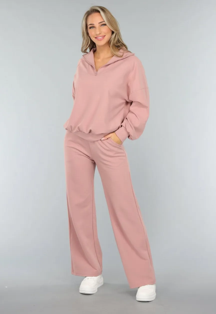 Oudroze Wide Leg Lounge Broek