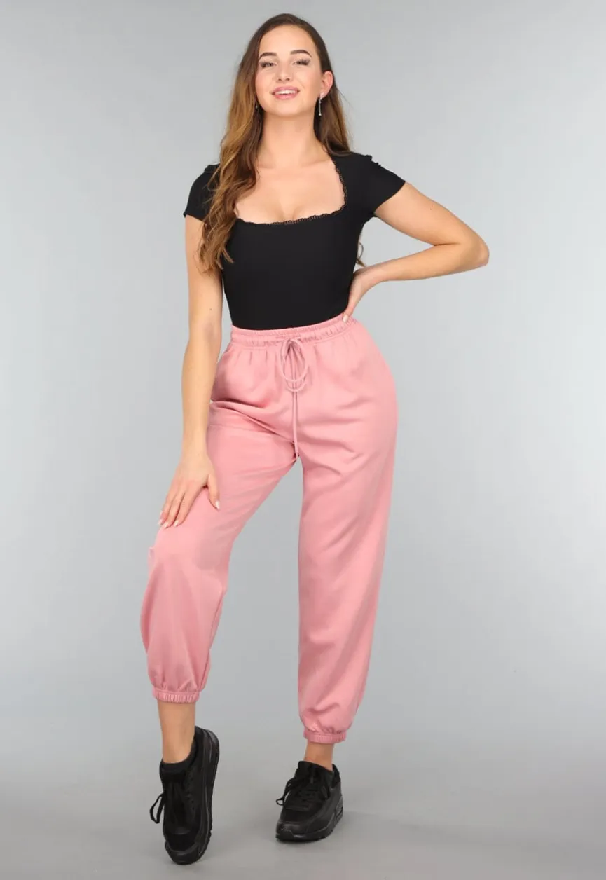 Oudroze Zachte Joggingbroek