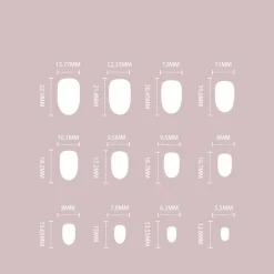 Ovaal Nude Nepnagels met Glitter