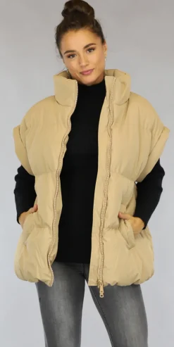 Oversized Bodywarmer Camel