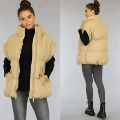 Oversized Bodywarmer Camel