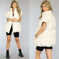 Oversized Bodywarmer Crème