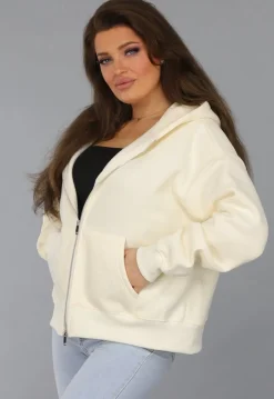 Oversized Ecru Vest met Steekzakken