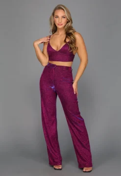 Paarse Glamour Top met Triangel Model