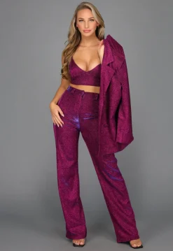 Paarse Glamour Top met Triangel Model