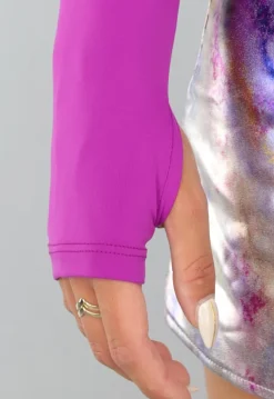 Paarse Korte Longsleeve Bolero
