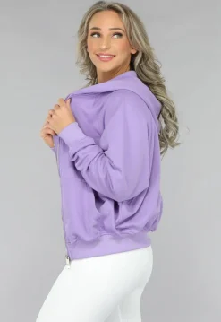 Paars Oversized Vest met Ritssluiting