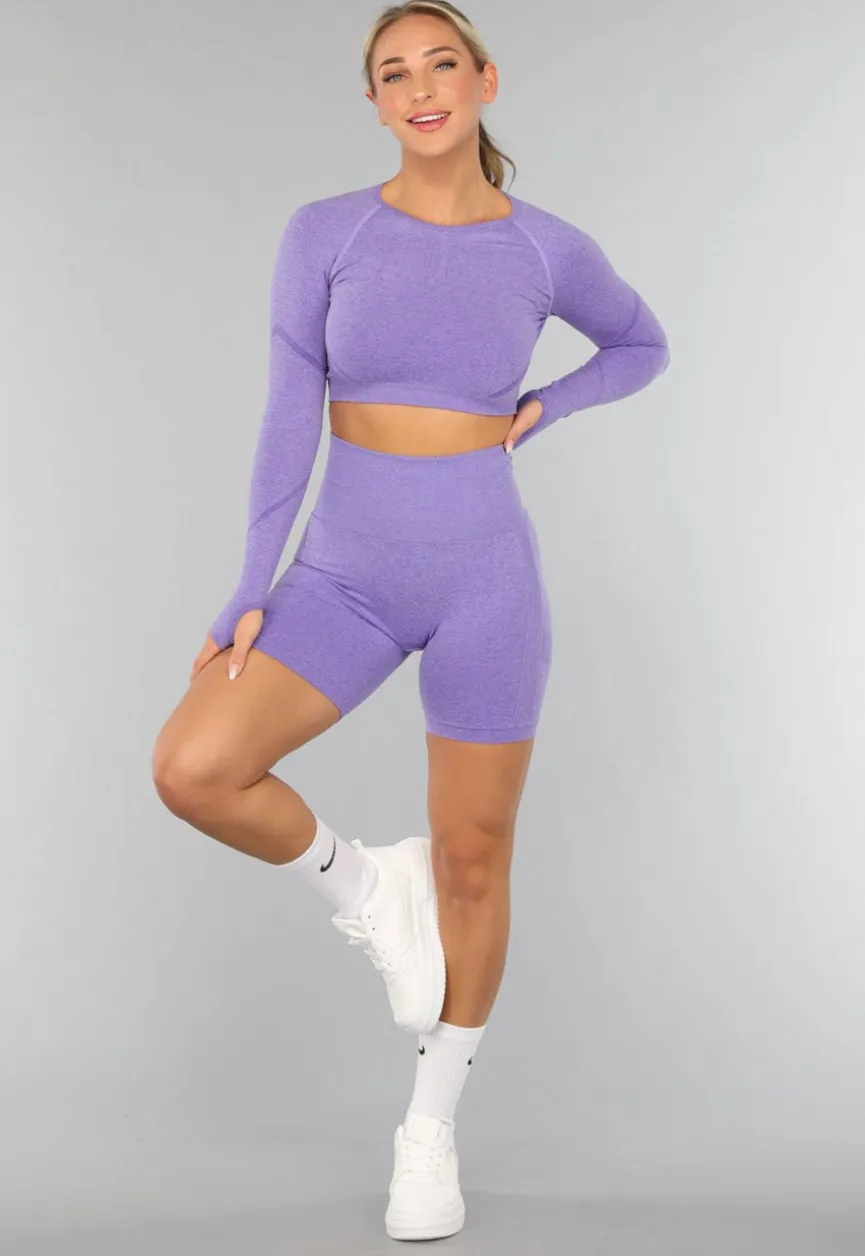 Paars Yoga Broekje met Scrunch