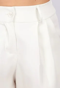 Pantalon Gilet Suit met Statement Knopen in Beige