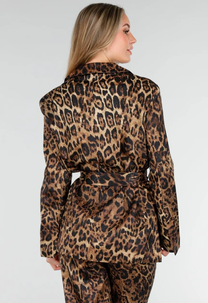 Panterprint Two Piece Set met Blazer en Pantalon