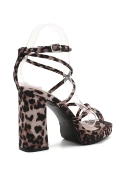 Panter Strappy Sandaletten met Blokhak