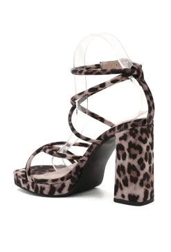 Panter Strappy Sandaletten met Blokhak